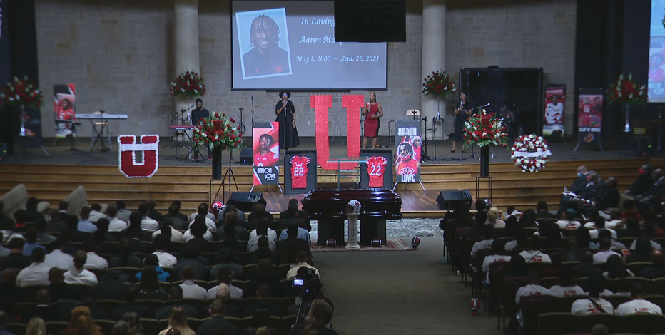 Teammates attend Utah football player Aaron Lowe's funeral in Mesquite