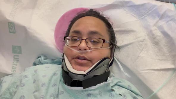 'You're my angel:' Woman pulled from fiery crash thanks off-duty Dallas officer