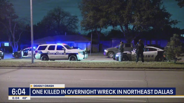 Crash leaves one person dead in northeast Dallas