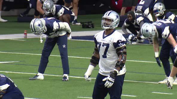 Injured Cowboys player Tyron Smith returns to practice
