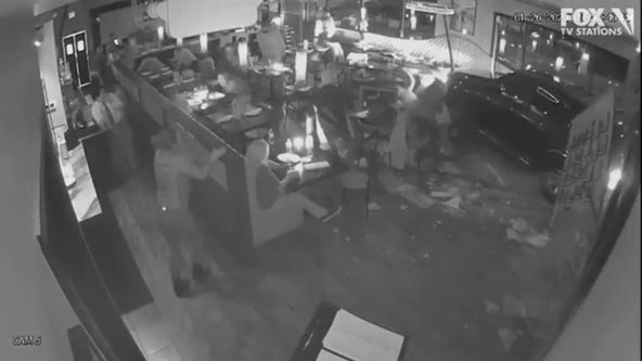 WATCH: SUV crashes into Dallas restaurant, 4 hospitalized