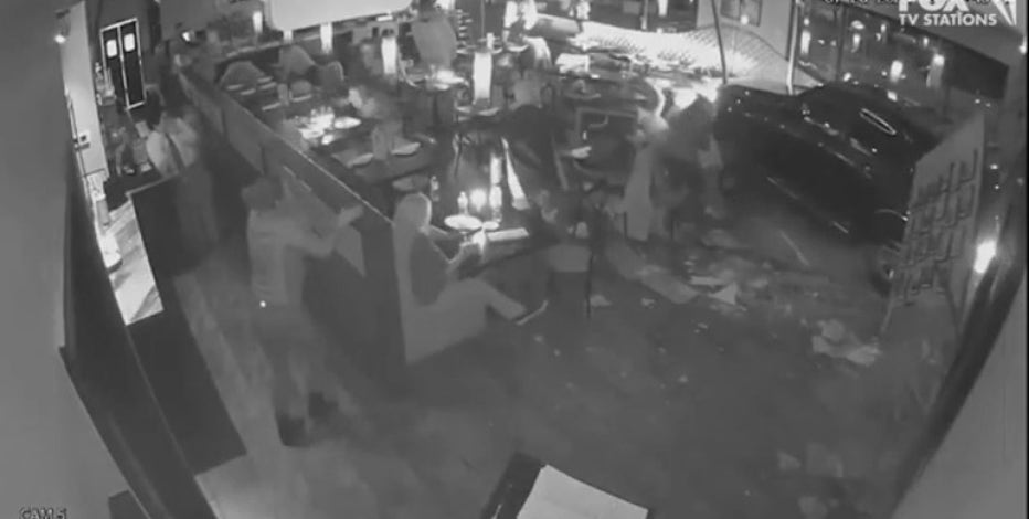WATCH: SUV crashes into Dallas restaurant, 5 injured