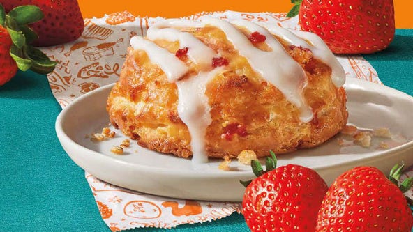 Popeyes adds strawberry biscuits to the menu