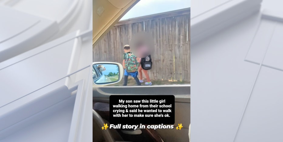 Mom records 7-year-old son walking bullied schoolmate home in ‘touching gesture’