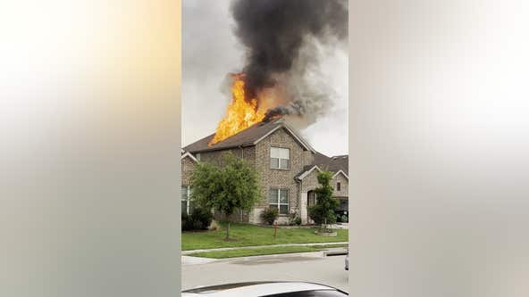 Tuesday's lightning likely caused Fort Worth house fire