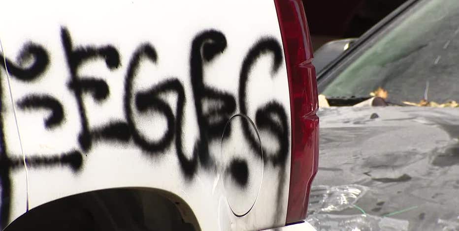 Arlington police investigating vandalism to vehicles, including racist graffiti