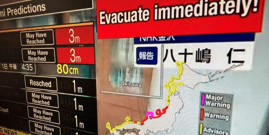 Japan earthquakes trigger highest-level tsunami alert