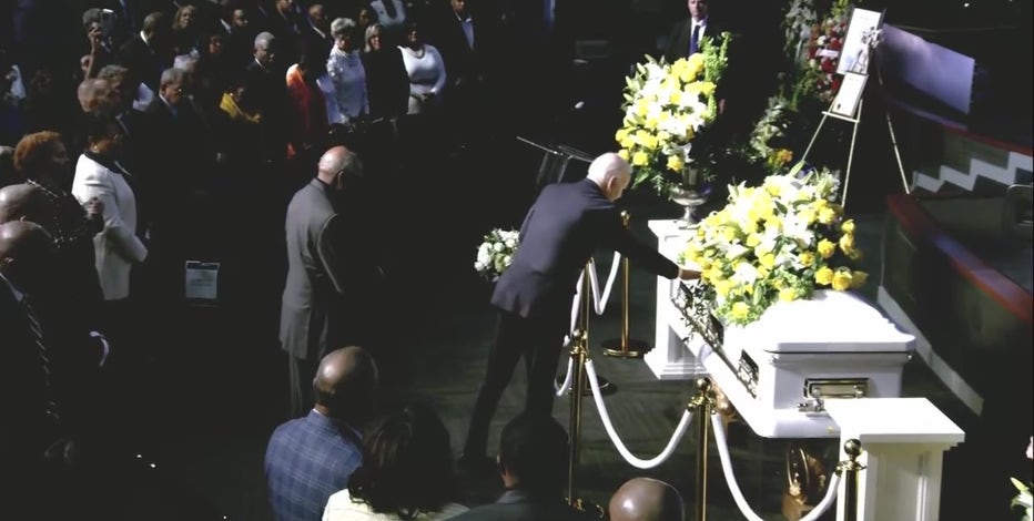 President Biden attends memorial for Eddie Bernice Johnson Monday
