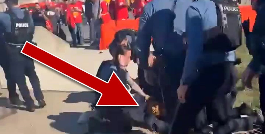 Chiefs parade shooting suspect tackled by fans, videos show: "I got the guy!"