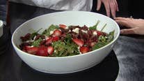 Spinach salad with strawberry balsamic dressing