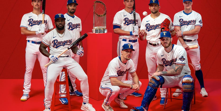 Texas Rangers unveil gold-trimmed championship uniforms