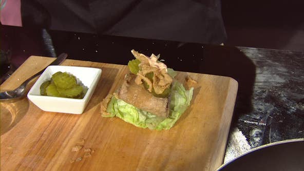 Chef Ming Tsai's BLT Bings with lumpia wrappers