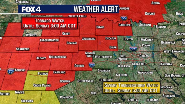 Dallas weather: Tornado Watch issued for portions of North Texas