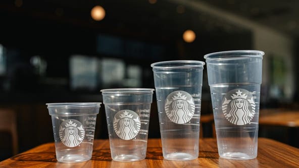 Starbucks says new cold drink cups are made with less plastic