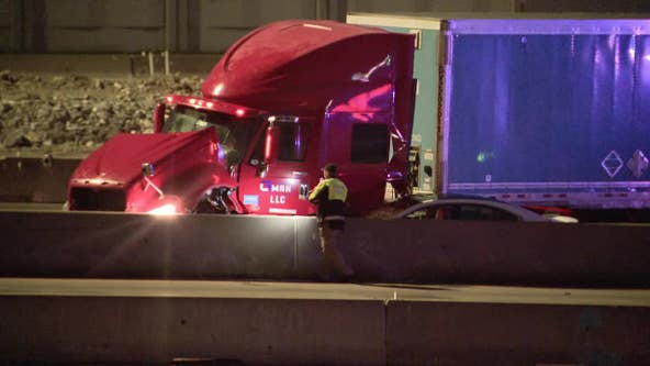 Tractor trailer driver killed after being hit by car on 635 in Dallas