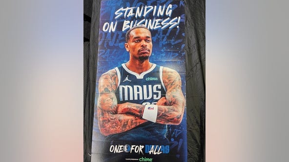 Dallas Mavericks giving away posters celebrating P.J. Washington's Game 3 pose