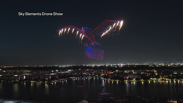 WATCH: Incredible patriotic drone show at Irving Sparks and Stripes