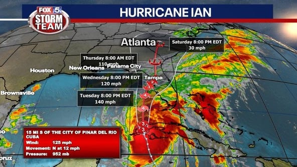 Georgia tracking Hurricane Ian's path as storm strenthens en route to Florida