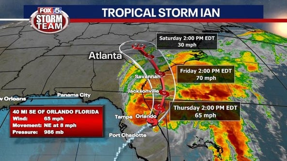 When, where will Ian make landfall in Georgia?