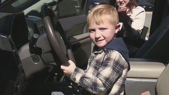 5-year-old Woodstock boy battling cancer gifted with new vehicle