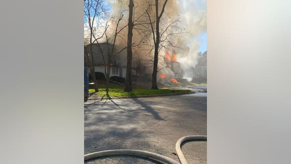 Crews battling apartment fire off Riverdale Road in College Park