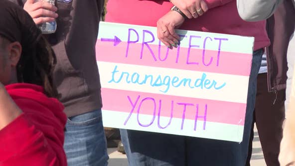 Rally outside Georgia State Capitol supporting transgender rights