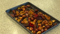 Recipe: Baked sweet potatoes, sausage and sweet peppers