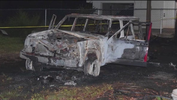 Bloody handprints left behind by man who torched Jeep, broke into several vehicles: police