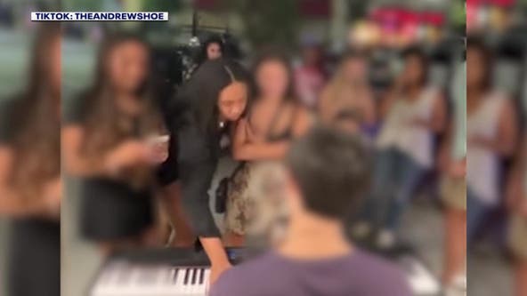 WATCH: Woman caught smashing UGA student performer's piano, reaching in tip jar