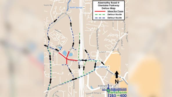 Major roadwork planned for Glenlake Parkway, Abernathy Road in Sandy Springs; suggested detours