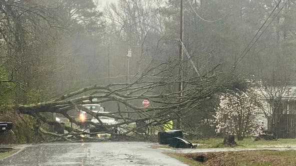 Atlanta weather: Trees, power lines down, hail possible as storm moves across Georgia