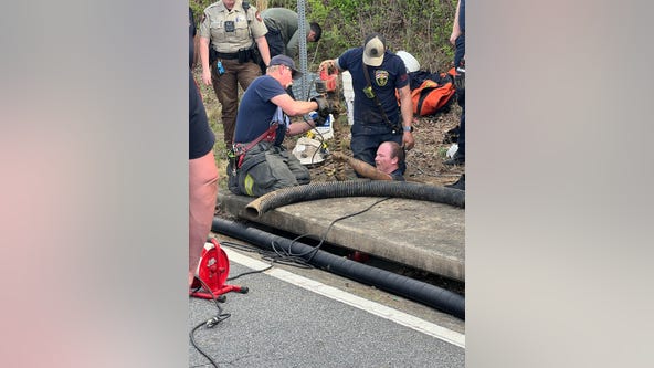 Man trapped in storm drain for more than a day rescued in Catoosa County