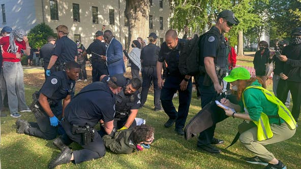 UGA says 16 arrested at Monday's protest, group knew the rules, school says