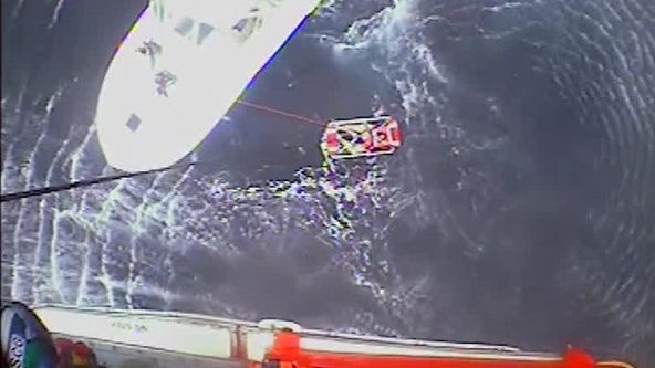 Video: Coast Guard conducts daring early morning rescue off Tybee Island