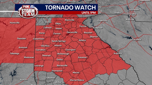 LIVE WEATHER BLOG: Tornado Watch remains in effect as 2nd round moves toward Georgia