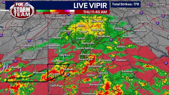 LIVE WEATHER BLOG: Tornado warning issued for part of central Georgia, 2nd round of storms coming overnight