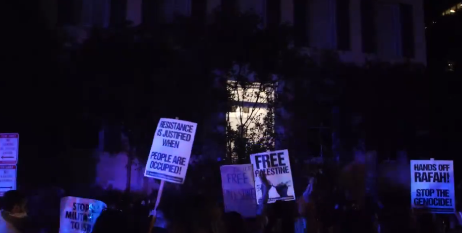 Protesters march to GWU president's DC home over unmet demands