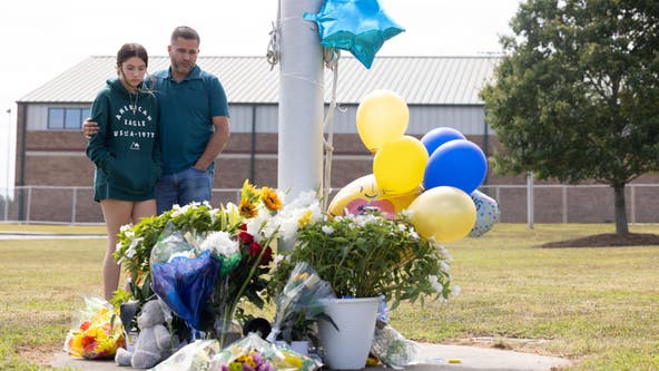 Apalachee High School flagpole becomes memorial after deadly shooting