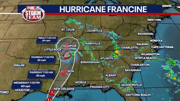 Hurricane Francine to impact Atlanta's weather through the weekend