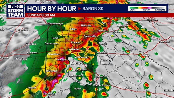Weather alert: Georgia bracing for severe storm threat early Sunday