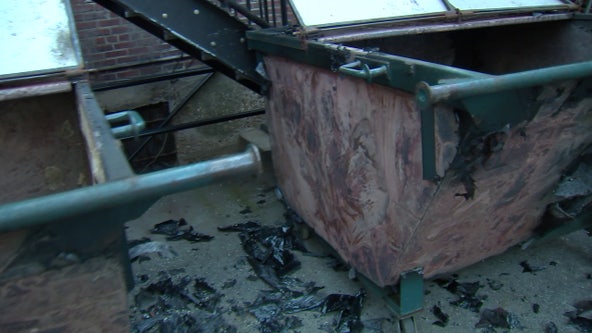 Charred dumpsters remain after overnight fire in Northwest DC