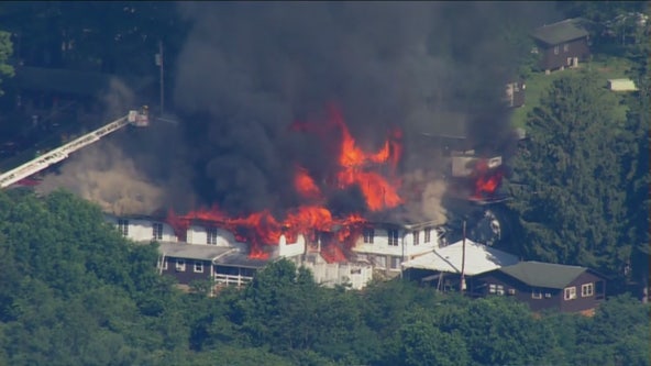 Fire, flames engulf multiple structures at Camp Airey in Thurmont