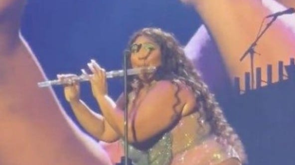 Watch: Lizzo plays former President James Madison's crystal flute and twerks in DC