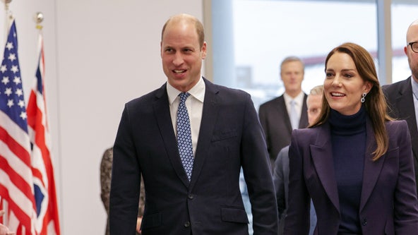 Prince William, Kate arrive in Boston with focus on environmental program