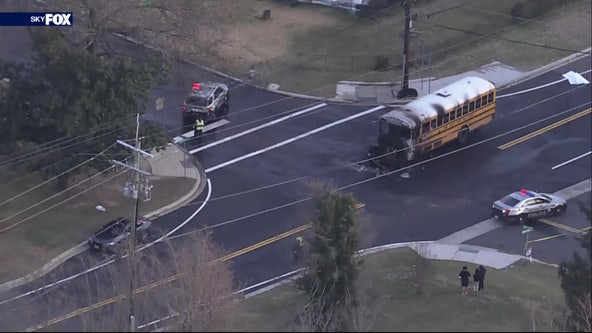 1 dead after fiery crash involving school bus in Prince George's County