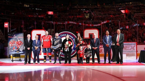 Washington Capitals honor Alex Ovechkin for passing Gordie Howe on NHL goals list