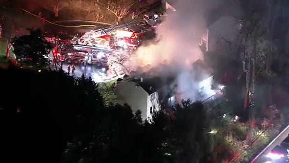 Flames engulf house in Silver Spring