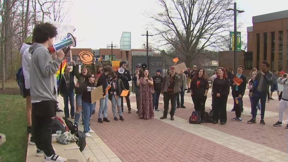 George Mason University students protest Gov. Youngkin selection as 2023 commencement speaker