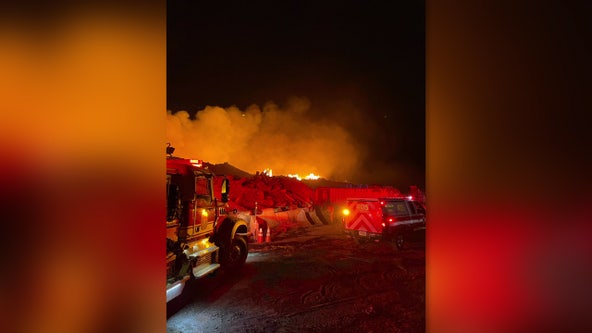 Virginia landfill fire sends flames, smoke into sky