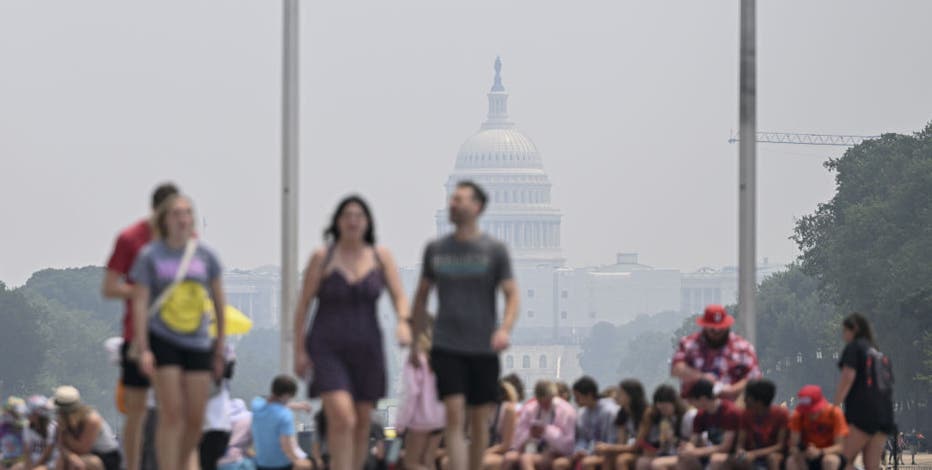 Canadian wildfire smoke, haze blankets DC region Wednesday; Code Red Air Quality Alert in effect